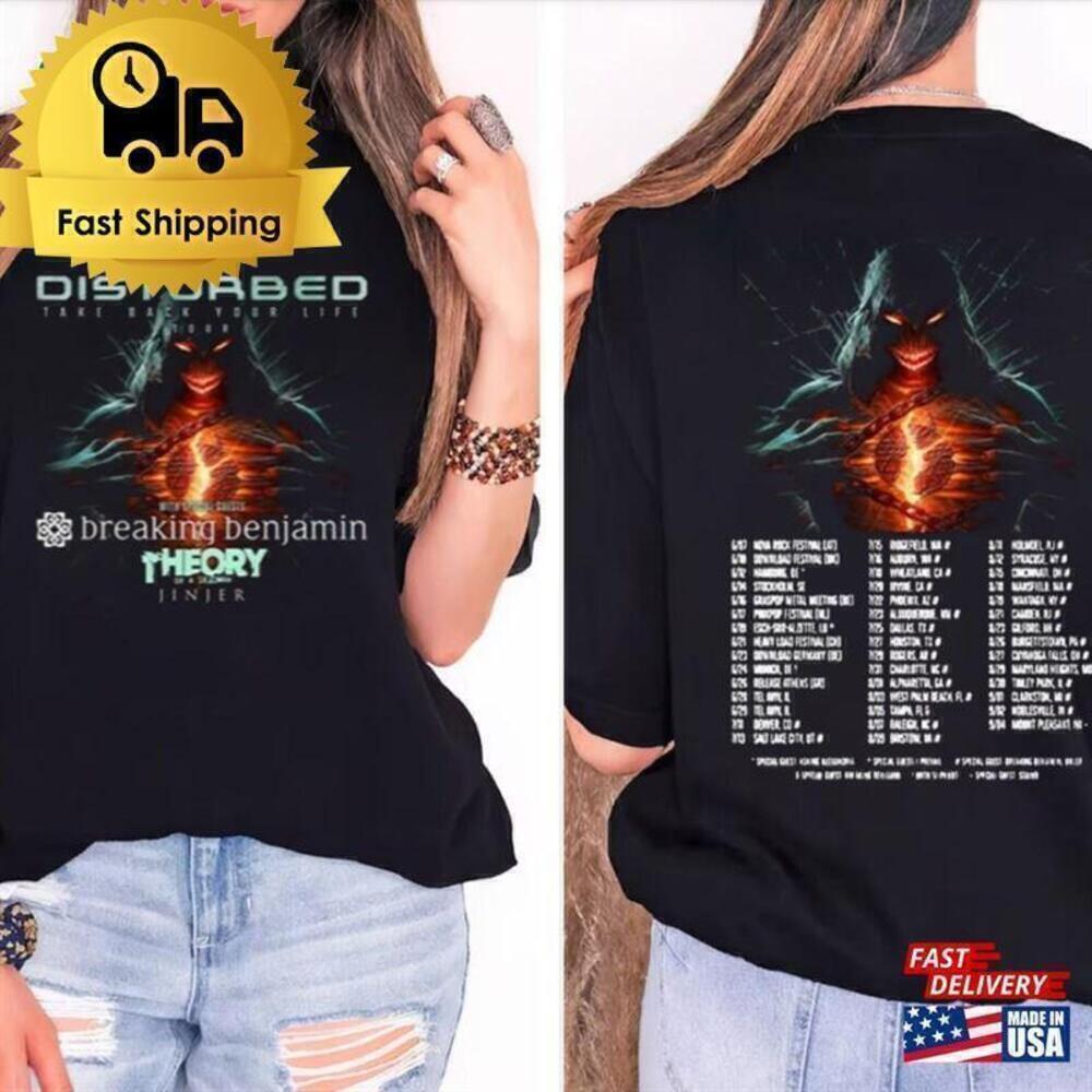 Disturbed Take Back Your Life Tour 2023 Fan Graphic Unisex T-Shirt